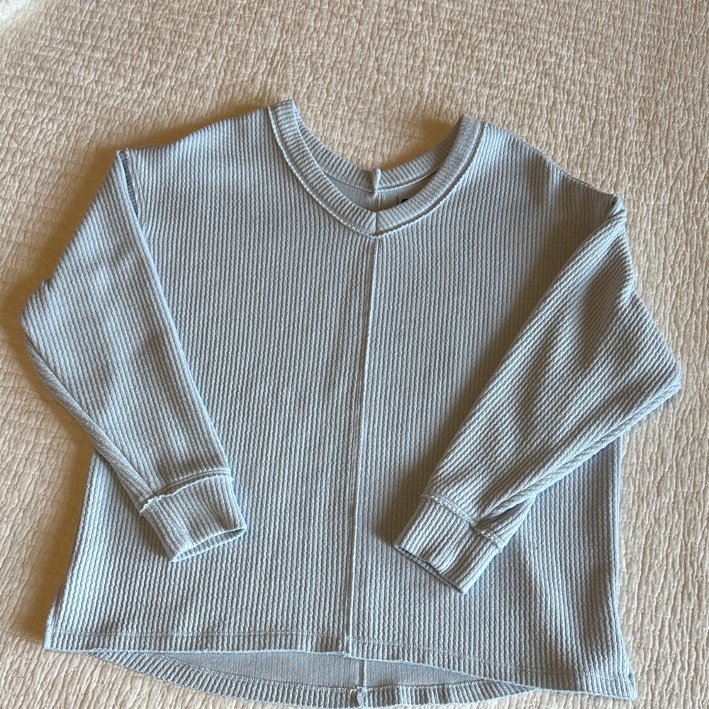 SO Light Blue Knit Top